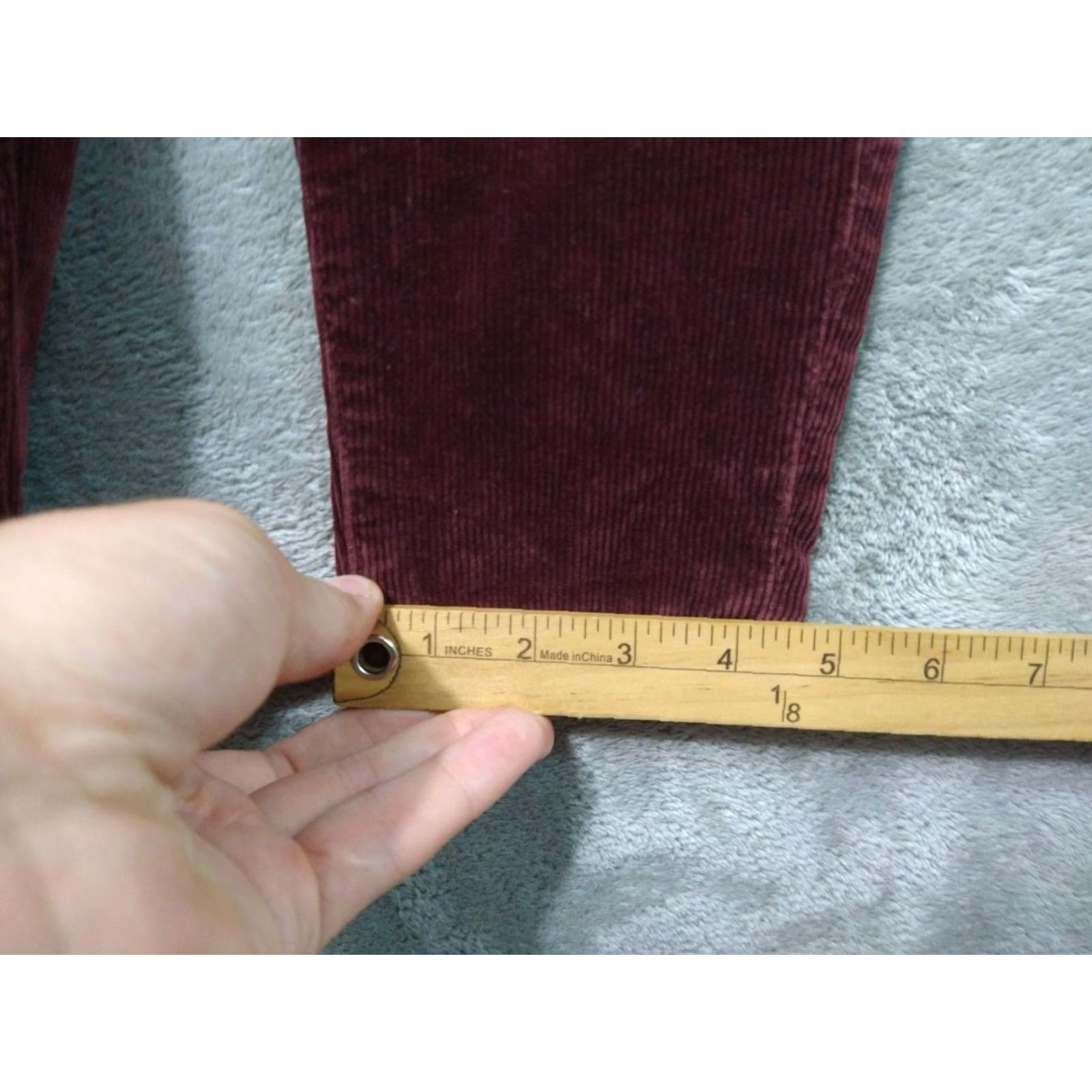 American Eagle Outfitters American Eagle Outfitters Jeans Womens 8 Red Corduroy Jegging High Rise Button Stretch Retro 90s Mens Womens Boys Girls Size 30" / US 8 / IT 44 - 6 Thumbnail