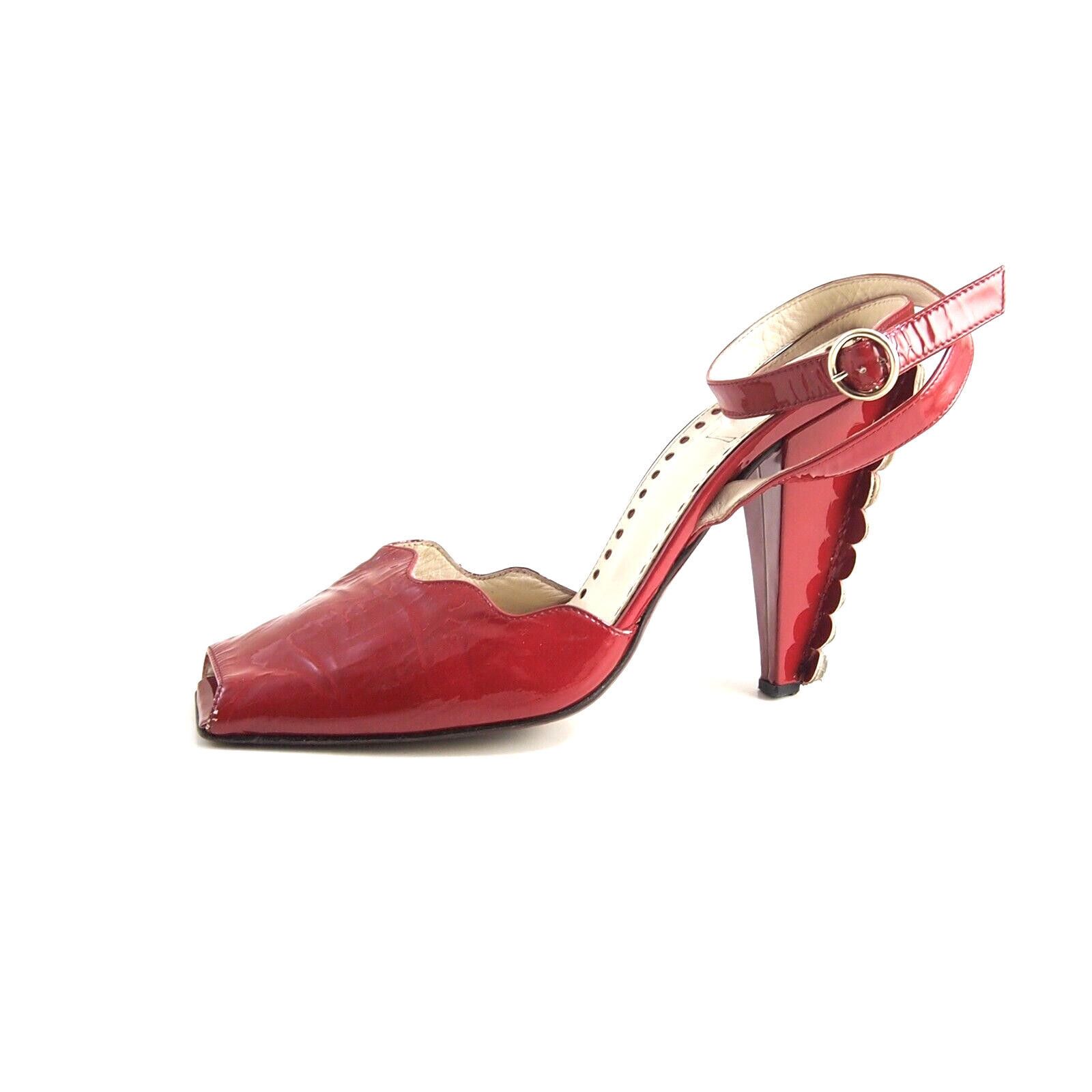 Yves Saint Laurent YSL Saint Laurent Heels Red Patent Leather US 8 EU 38 Size US 8 / IT 38 - 1 Thumbnail