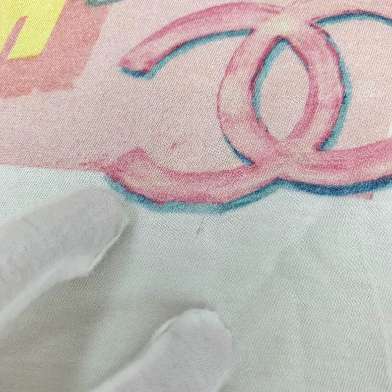 Chanel Chanel Cuba series white logo letter print cotton round-ne Size S / US 4 / IT 40 - 8 Thumbnail