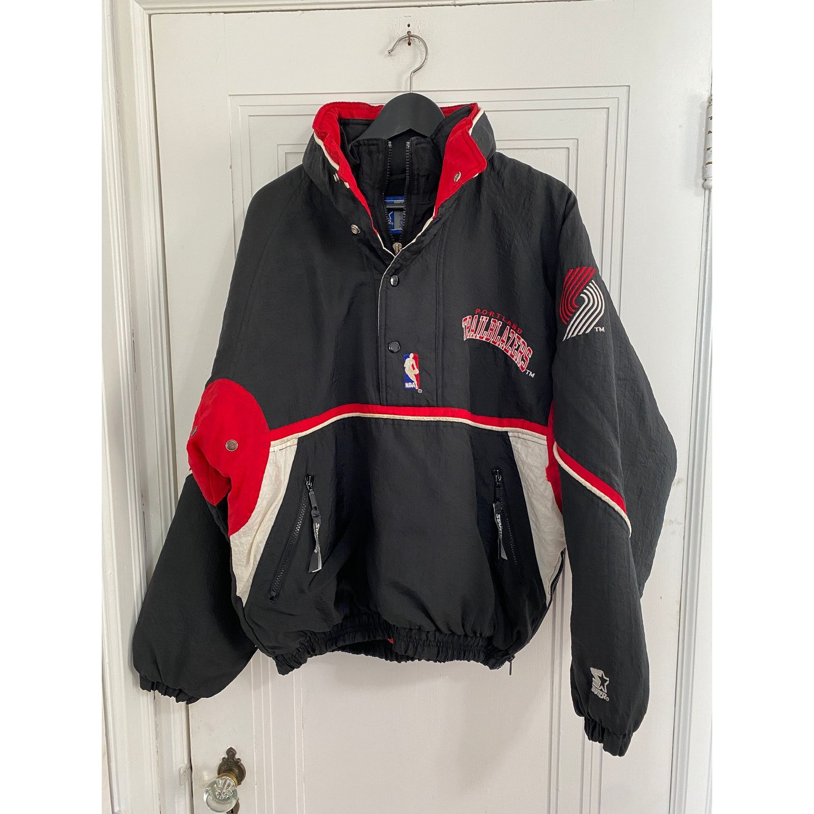 Vintage 90s Portland Trailblazers Starter Hoodie shops Boxy Size L