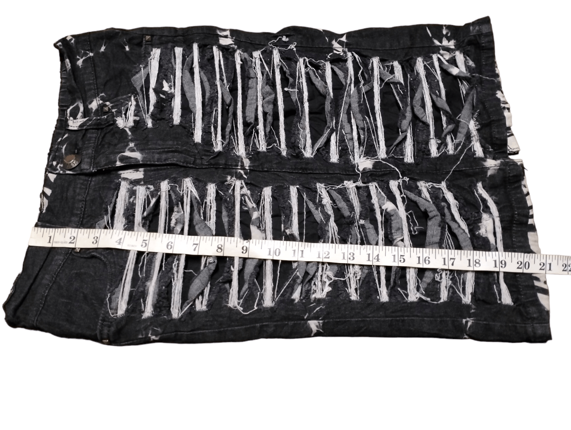 If Six Was Nine Japanese Brand Heaven and earth Distressed Design Skirt Size 28" / US 6 / IT 42 - 13 Thumbnail