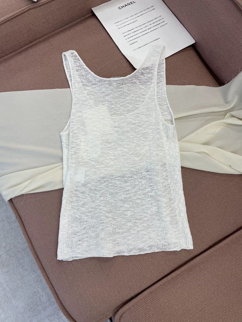 Chanel Chanel Beach series white pocket knitted vest sleeveless Size XS / US 0-2 / IT 36-38 - 3 Thumbnail