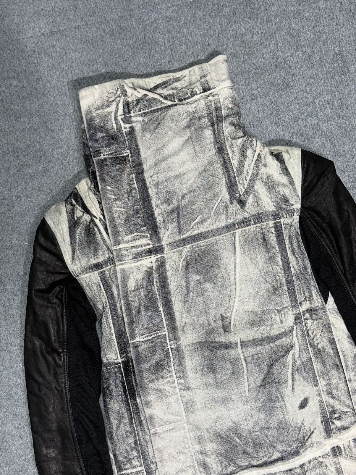 Rick Owens Rick owens - 2000s leather denim jacket Size US XS / EU 42 / 0 - 4 Thumbnail