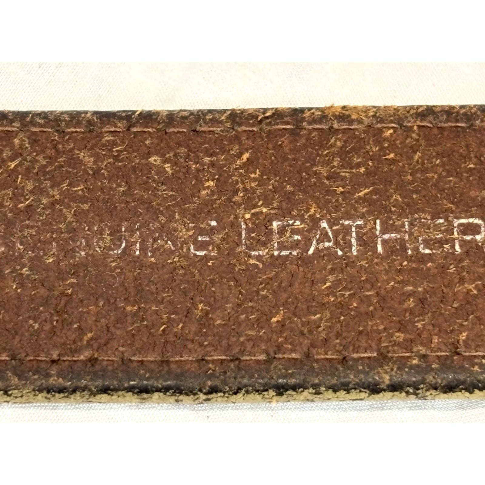 Fossil VINTAGE Fossil Belt Leather Belt 1.25" Wide Men 36 Distressed Brown 1970s Style Mens Belt Size 36 - 6 Thumbnail