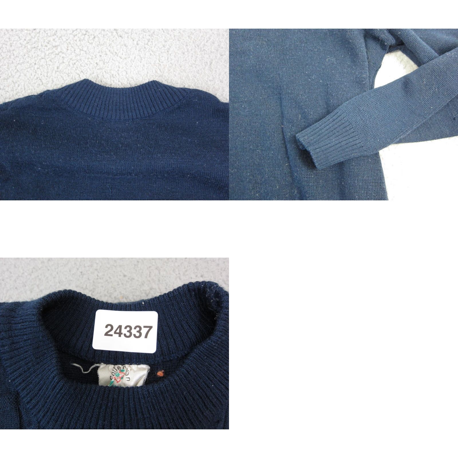 Vintage VINTAGE German Sweater Womens L Blue Wool Polyester Made in Germany Knit 90s Pullover Crew Neck Long Sleeve Crew Neck Women USA 32-34 Size L / US 10 / IT 46 - 9 Thumbnail