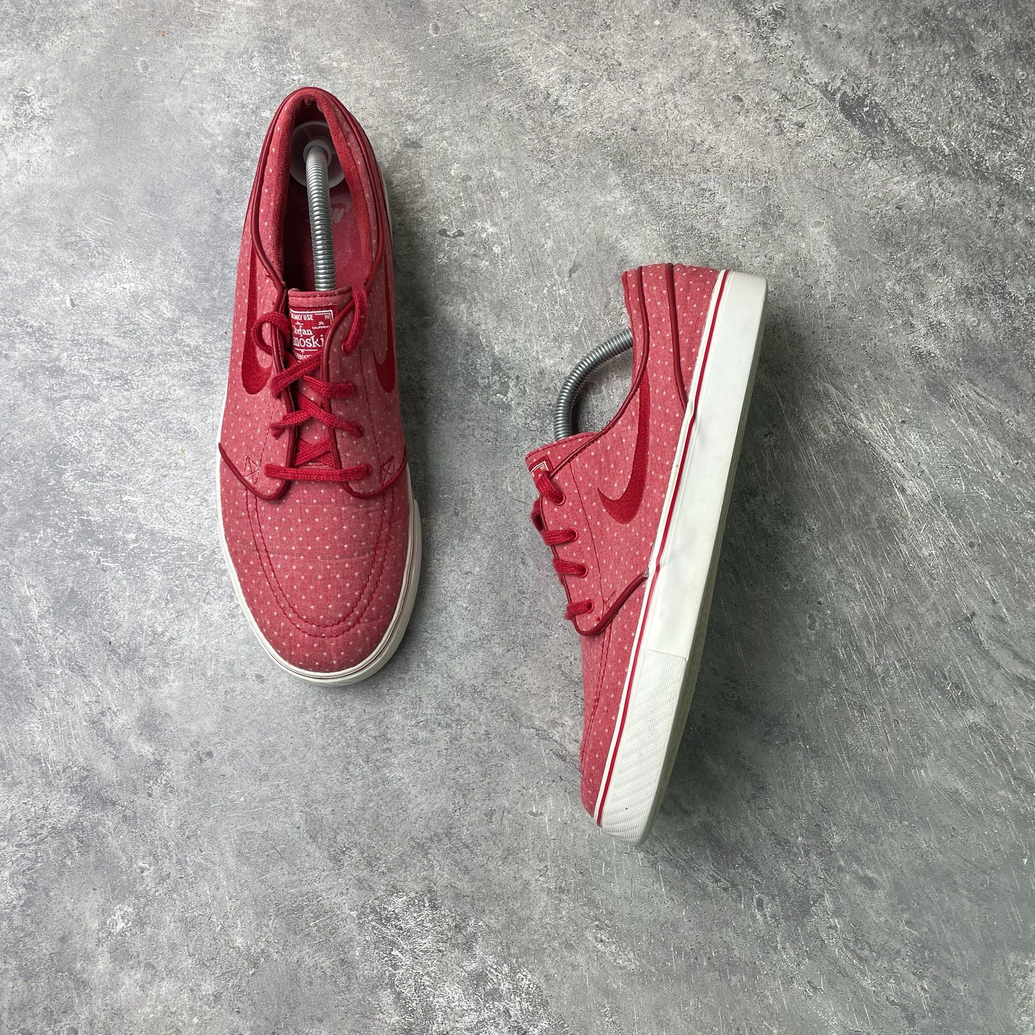 Nike RARE 2015 Nike SB Zoom Stefan Janoski CNVS PRM Red White Size US 10 / EU 43 - 2 Thumbnail