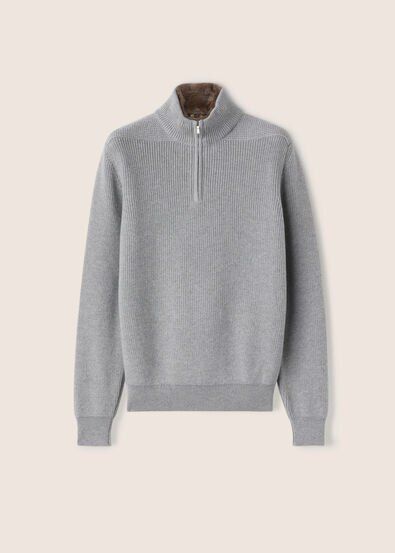 Loro Piana o1w1db10125 FAN4355 Greymouth Half-Zip Sweater in Grey Size US M / EU 48-50 / 2 - 1 Preview