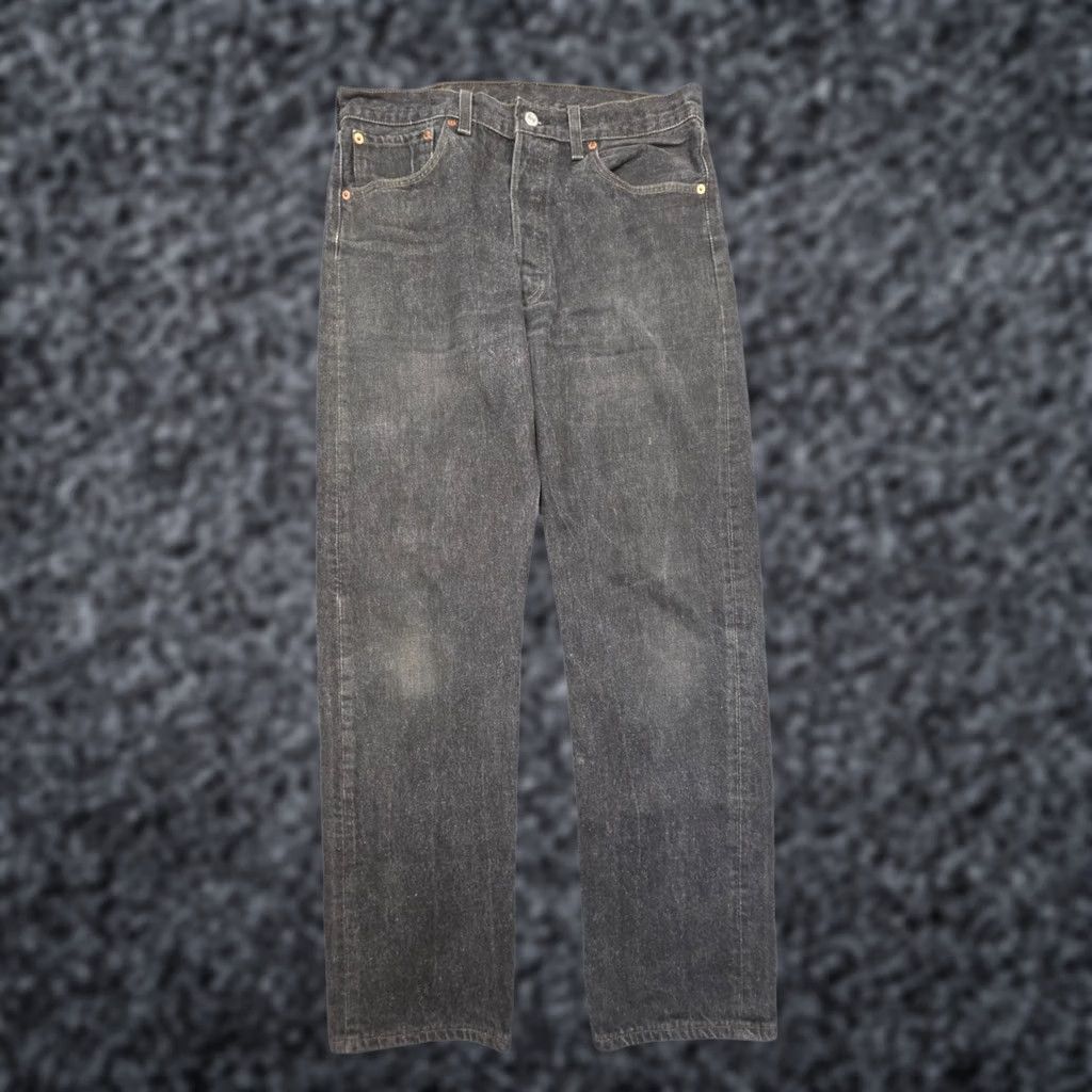 Levi's Vintage Levi'S 501 Jeans Mens - 31 x 29 (US Made) Black Distressed Size US 31 - 1 Thumbnail