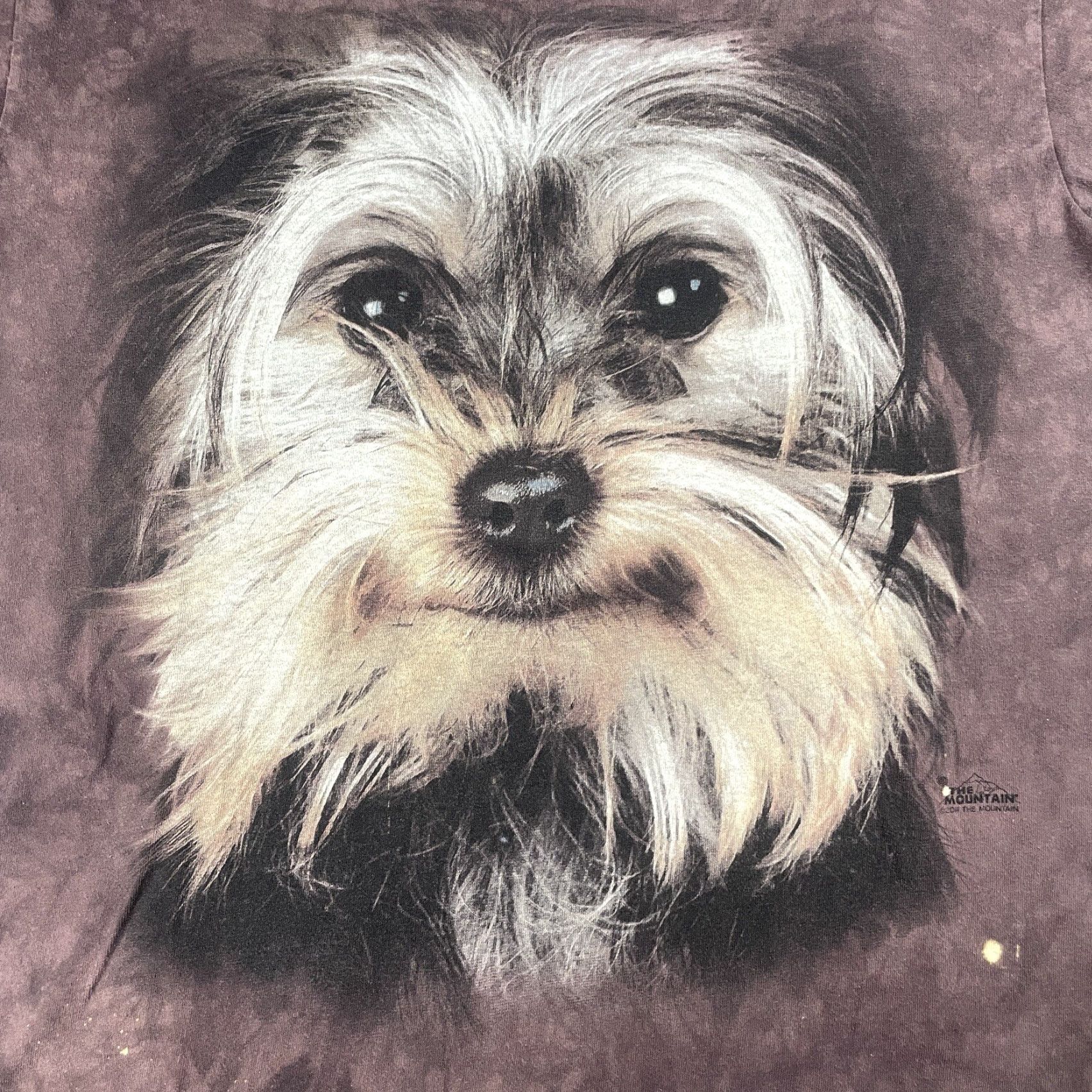 The Mountain VINTAGE The Mountain TShirt Adult Large Brown Yorkshire Terrier Dog Puppy Tie Dye AOP* Size L / US 10 / IT 46 - 3 Thumbnail