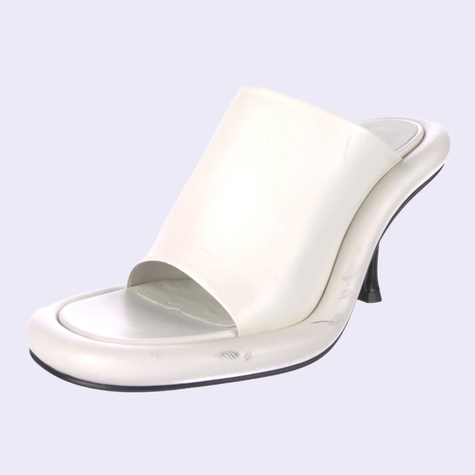 JW Anderson JW Anderson Bumper Tube Heels Puff Gara White Leather Mule Size US 8 / IT 38 - 4 Thumbnail