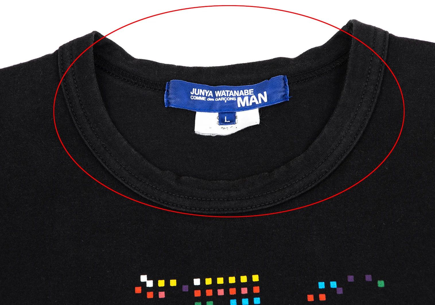 Junya Watanabe Mosaic Print T-Shirt in Black, Size L Size US L / EU 52-54 / 3 - 3 Thumbnail