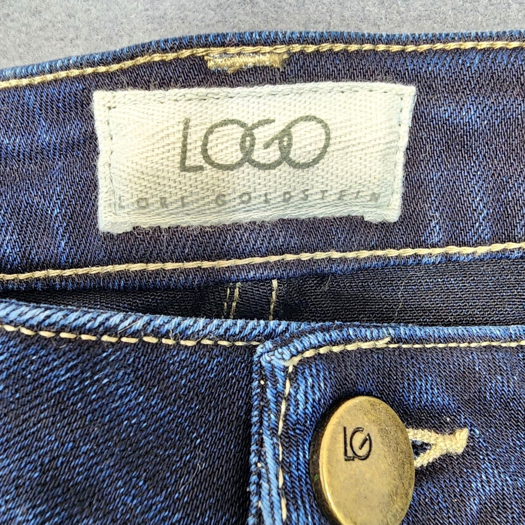Vintage VINTAGE LOGO Lori Goldstein Jeans 16 Women Blue Dark Wash Straight Stretch Casual Womens Jeans Size 38" / US 16 / IT 52 - 3 Thumbnail