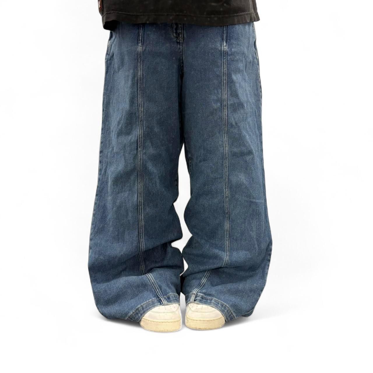 Vintage Crazy Vintage Y2K/2000s Super Baggy Super Wideleg Skater Streetwear JNCO Style Medium Blue Wash Denim Jeans! Size US 38 / EU 54 - 1 Thumbnail
