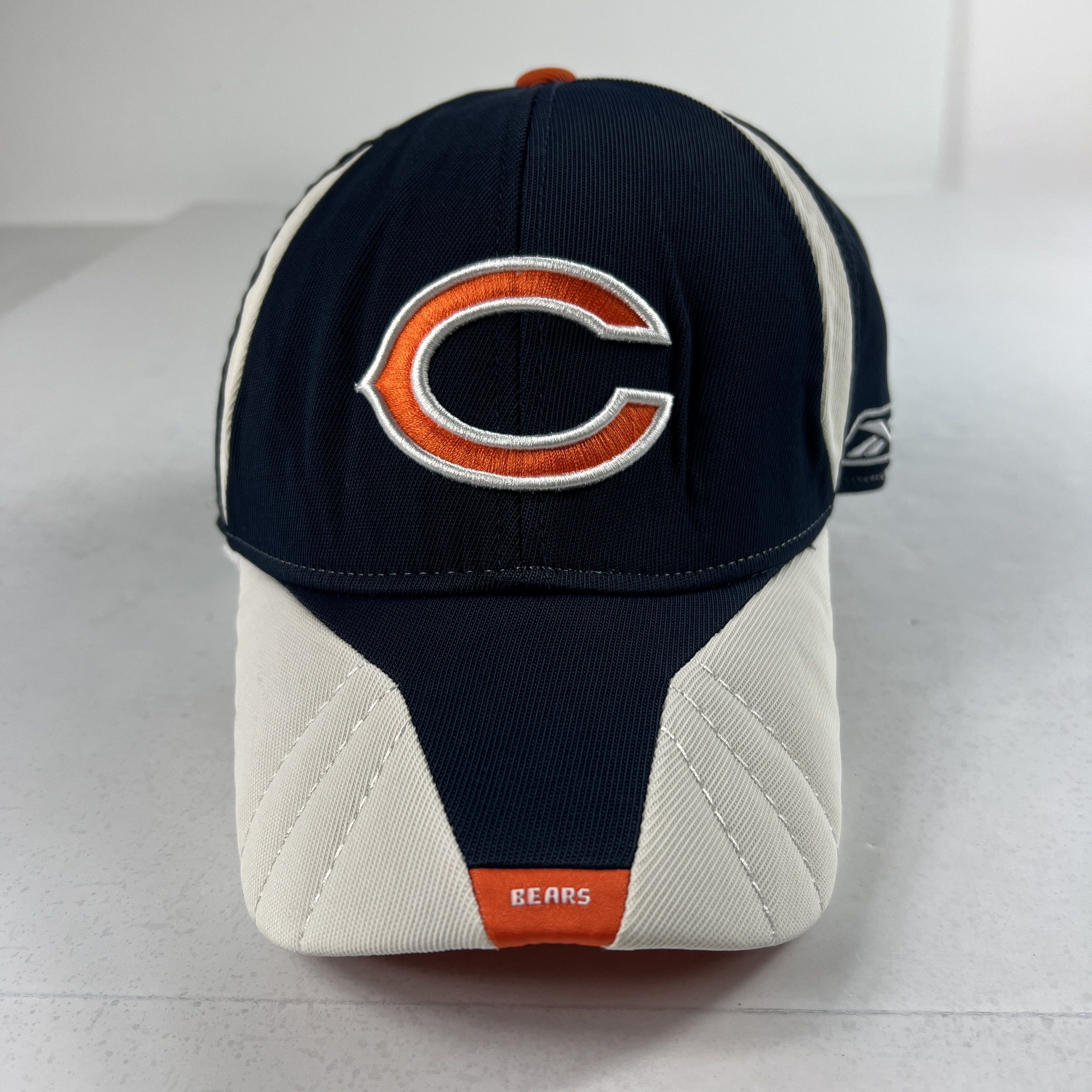 NFL Reebok Chicago Bears Hat Blue Sideline Stretch Fitted Cap Size ONE SIZE - 1 Thumbnail