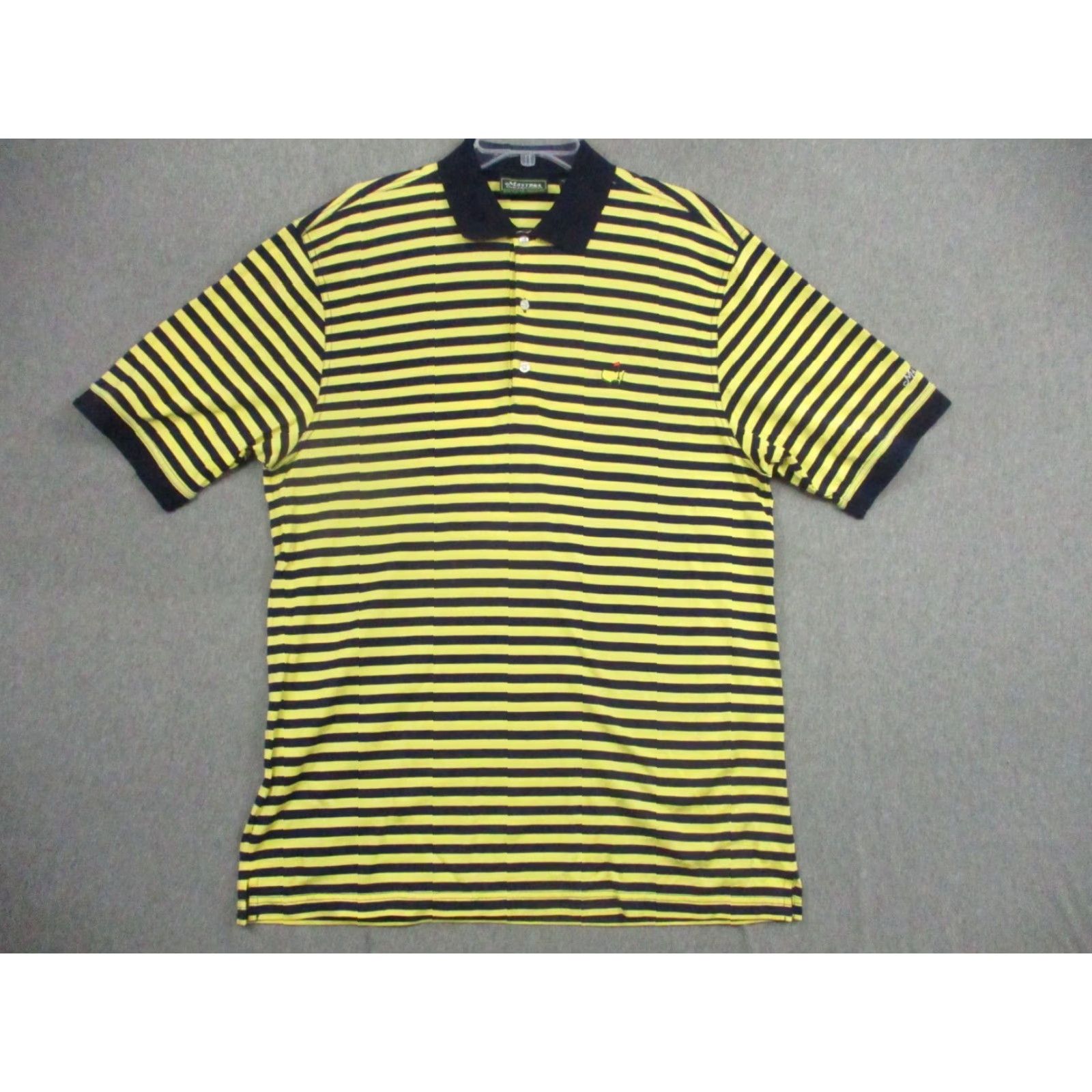 Vintage VINTAGE Masters Collection Polo Shirt XL Men Golf Yellow Stripe Pima Cotton Size US XL / EU 56 / 4 - 2 Thumbnail