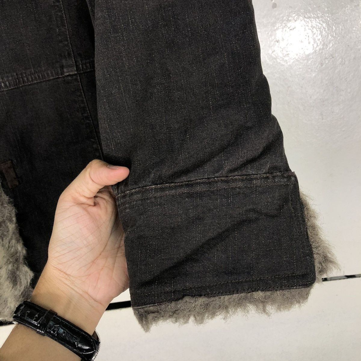 Japanese Brand 🔥VINTAGE SHEARLING MINK FUR BIKER JACKET MICHEL KLEIN PARIS Size US S / EU 44-46 / 1 - 18 Thumbnail