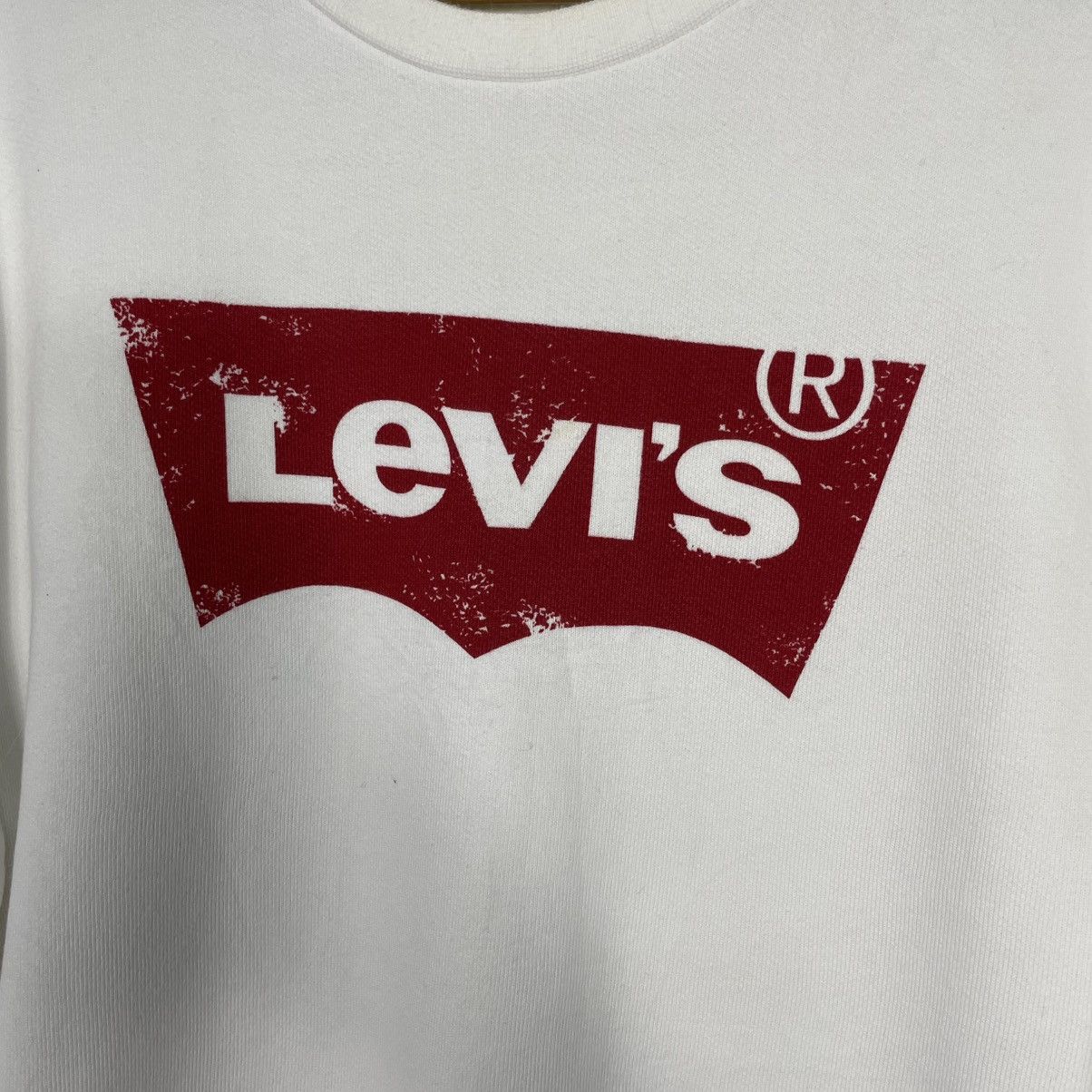 Levi's Levi's Big Logo White Crewneck Sweatshirt Size US M / EU 48-50 / 2 - 10 Thumbnail