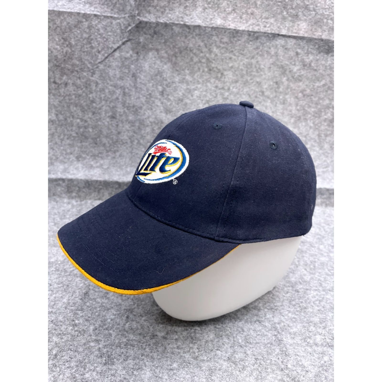Vintage Acme Apparel Hat Baseball Cap Strap Back Adult One Size Blue Cotton Twill - Miller Lite - Casual Outdoor Beer Theme Mens Size ONE SIZE - 4 Thumbnail