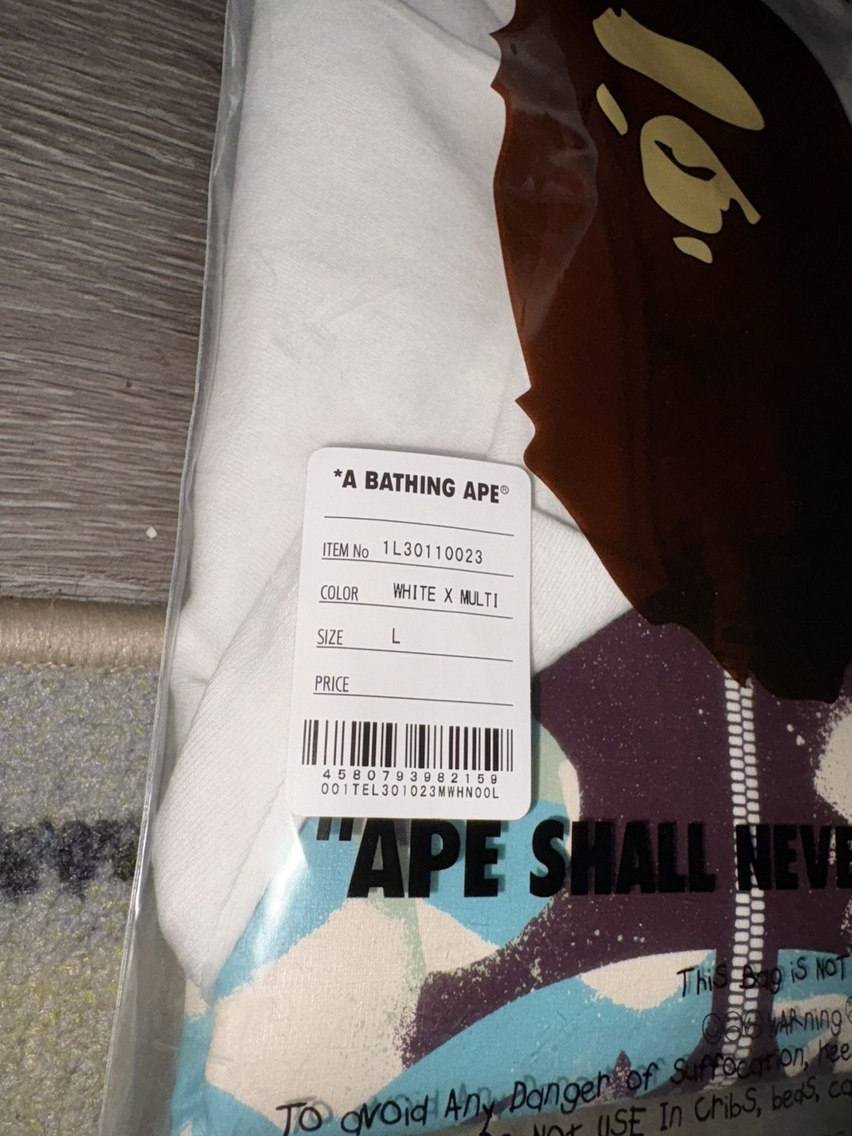 Bape A Bathing Ape Map Camo Ape Head Shark T-Shirt Size US L / EU 52-54 / 3 - 4 Thumbnail