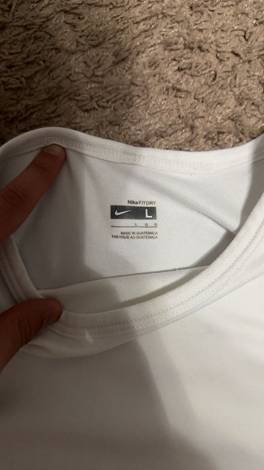 Nike × Vintage Nike white vintage t-shirt Nike fit size Large Size US L / EU 52-54 / 3 - 2 Thumbnail