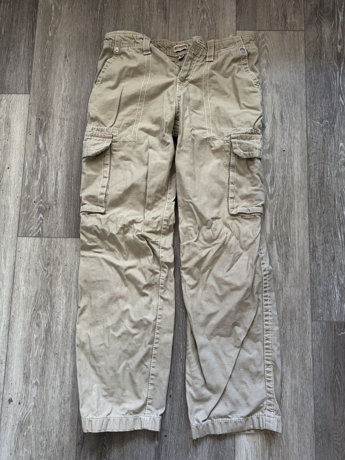 True Religion × Vintage TRUE RELIGION KHAKI CARGOS SZ 26 Size 26" / US 2 / IT 38 - 1 Thumbnail