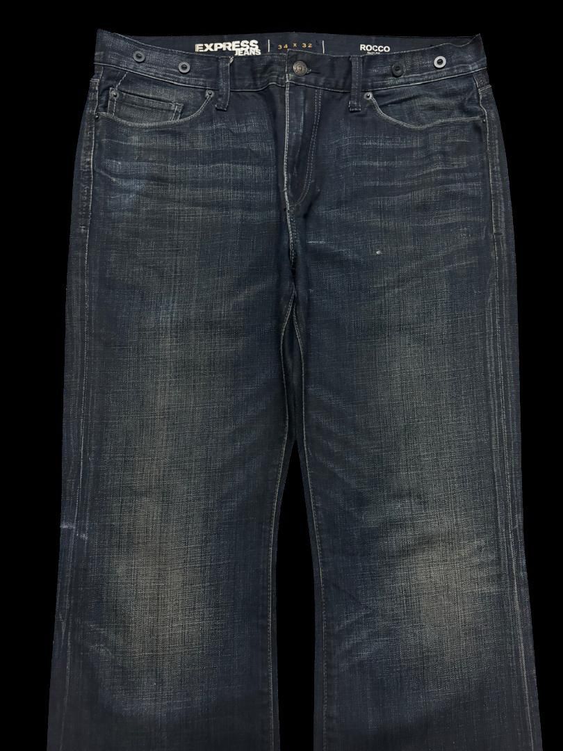 If Six Was Nine FLARE Insane Express🇯🇵 Jean Mudwash SlimFit Bootcut Dark Jean Size US 35 - 3 Thumbnail