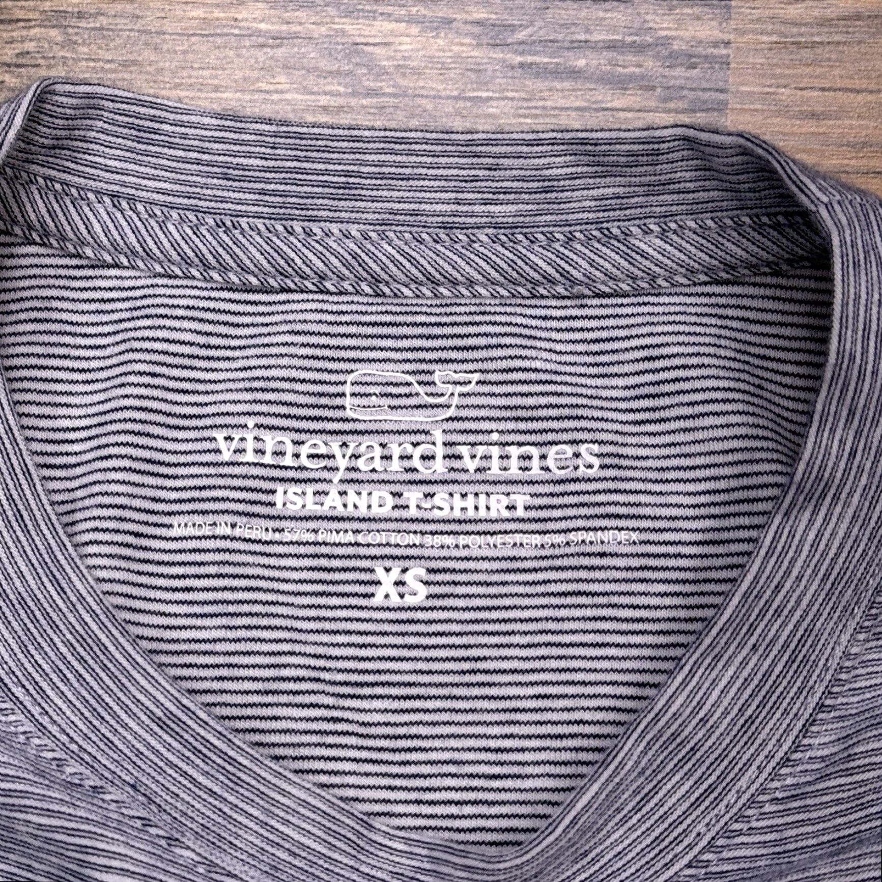 Vineyard Vines Vineyard Vines Island Shirt Mens XS Gray Striped Pima Stretch Short Sleeve Crew Neck T-Shirt Logo Knit Cotton Blend Regular Size US XS / EU 42 / 0 - 3 Thumbnail