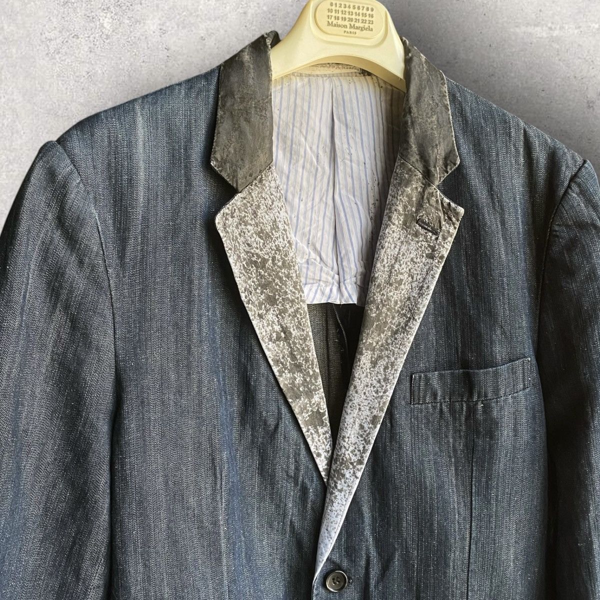 Comme des Garcons Homme SS07 Painted Collar Blazer Jacket Size US M / EU 48-50 / 2 - 1 Thumbnail