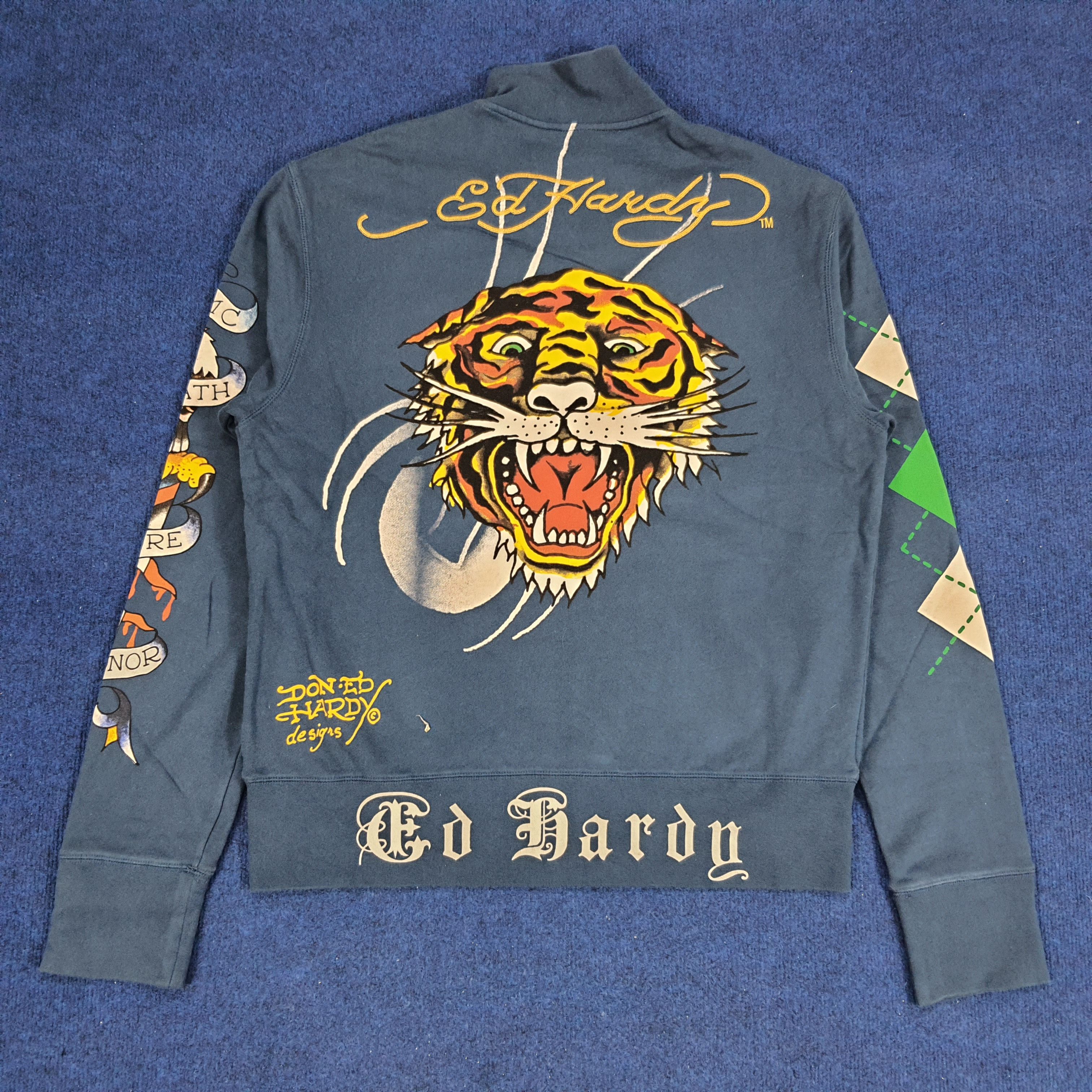 Christian Audigier Vintage Ed Hardy by Christian Audigier Zipper Sweatshirt Size US L / EU 52-54 / 3 - 1 Thumbnail