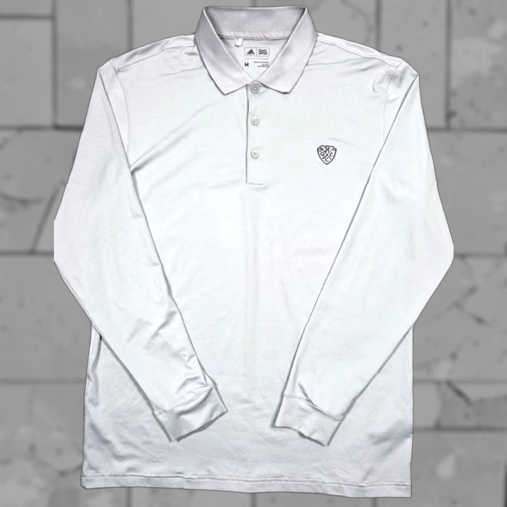 Adidas Adidas Polo Shirt Mens M Gray Hempstead Golf Country Club Long Sleeve Stretch Polo Shirt M Gray Adidas Golf Country Club Hempstead Long Sleeve Stretch Size US M / EU 48-50 / 2 - 1 Thumbnail