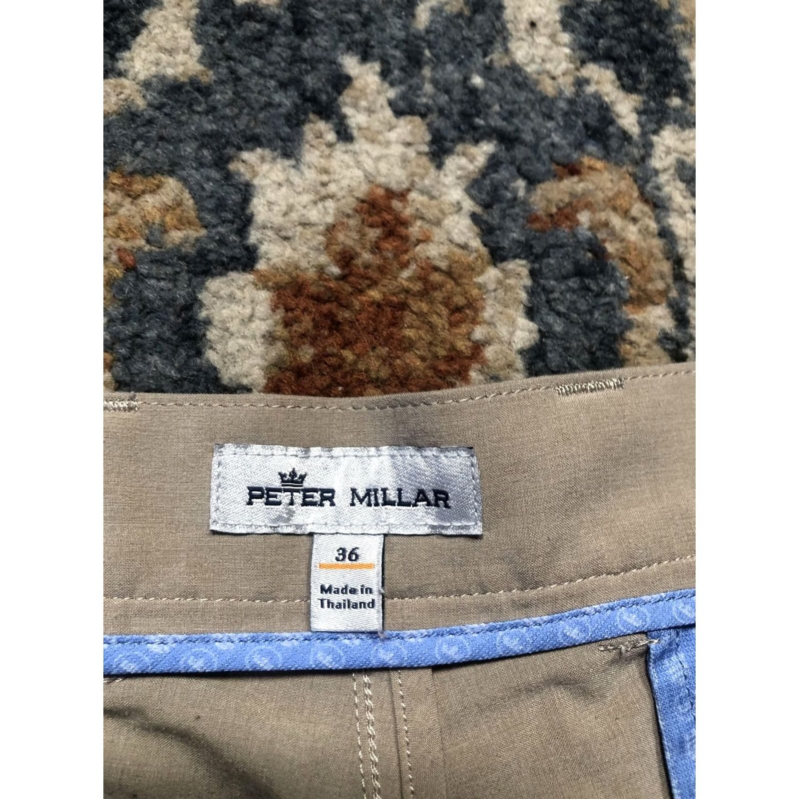 Peter Millar Peter Millar Shorts Mens 36 Beige Chino Flat Front 9 Inseam Golf Casual Summer Men Size US 36 / EU 52 - 7 Thumbnail