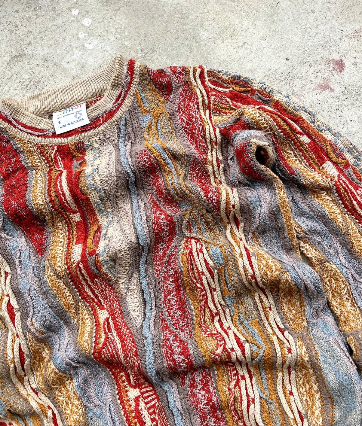 Coogi 💥GRAIL💥 CRAZIEST COOGI 3D CABLE KNIT Size US M / EU 48-50 / 2 - 5 Thumbnail