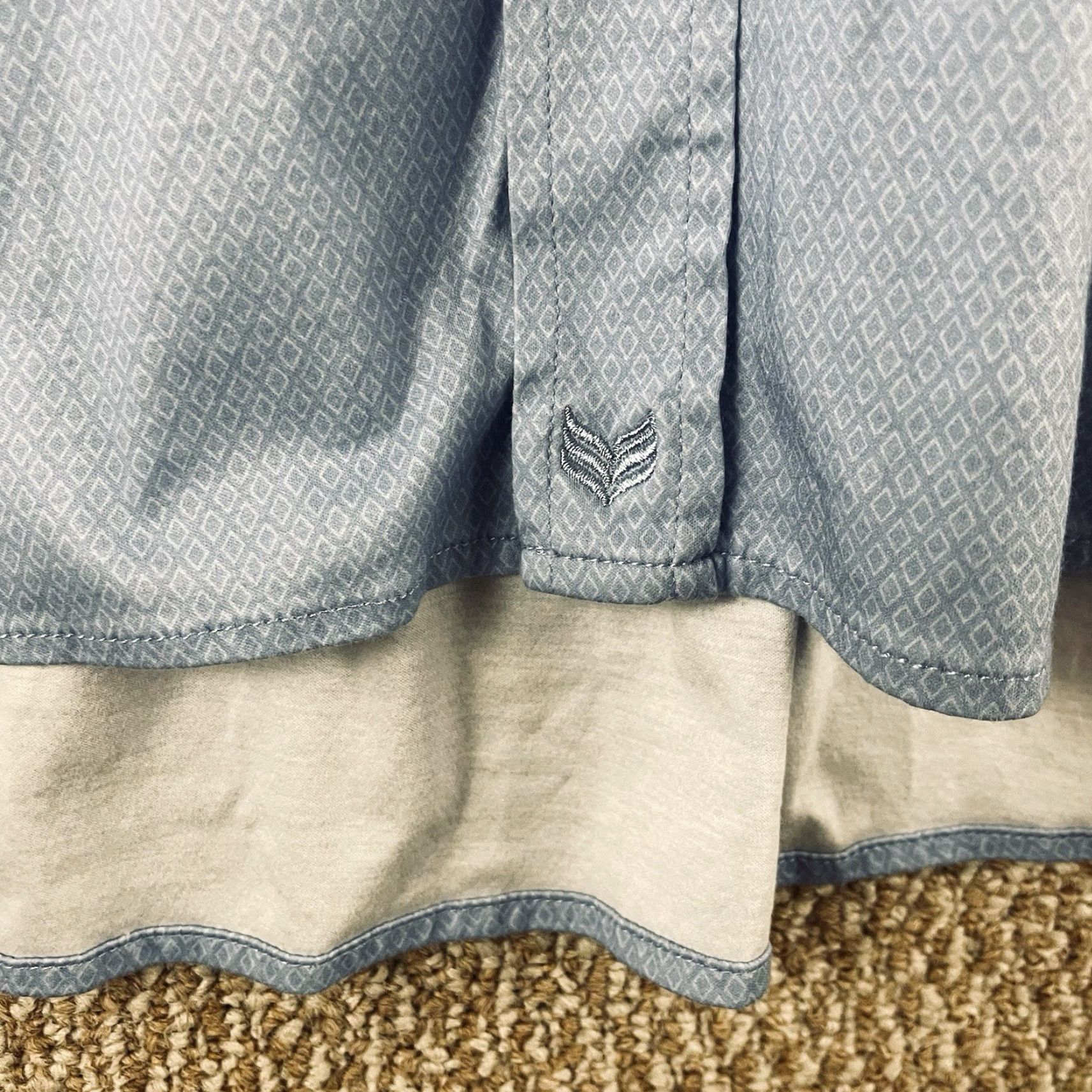 Buttero Butter Cloth Shirt Mens 3XL Blue Button Up Long Sleeve Cotton Button-Down Collared Regular Big & Tall Mens Shirt Size US XXL / EU 58 / 5 - 6 Thumbnail
