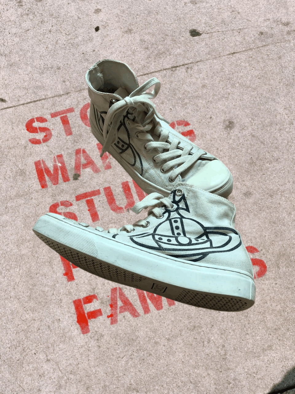 Vivienne Westwood VINTAGE Vivienne Westwood High Top Trainers Size US 8 / IT 38 - 1 Thumbnail