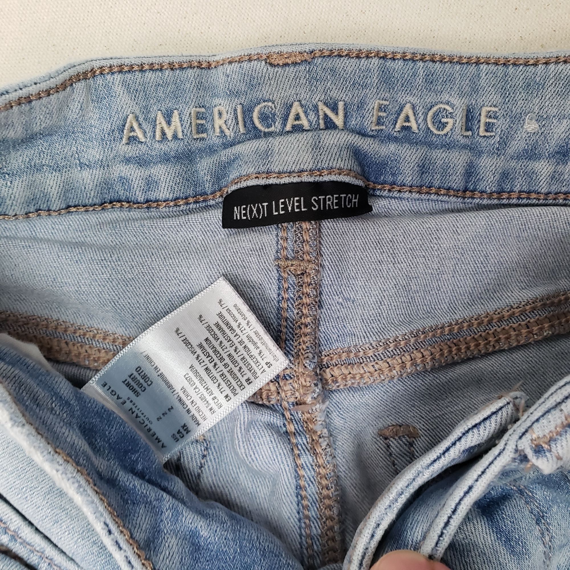 American Eagle Outfitters American Eagle Women's Distressed Straight Leg Blue Jeans 2 Size 24" / US 00 / IT 34 - 6 Thumbnail