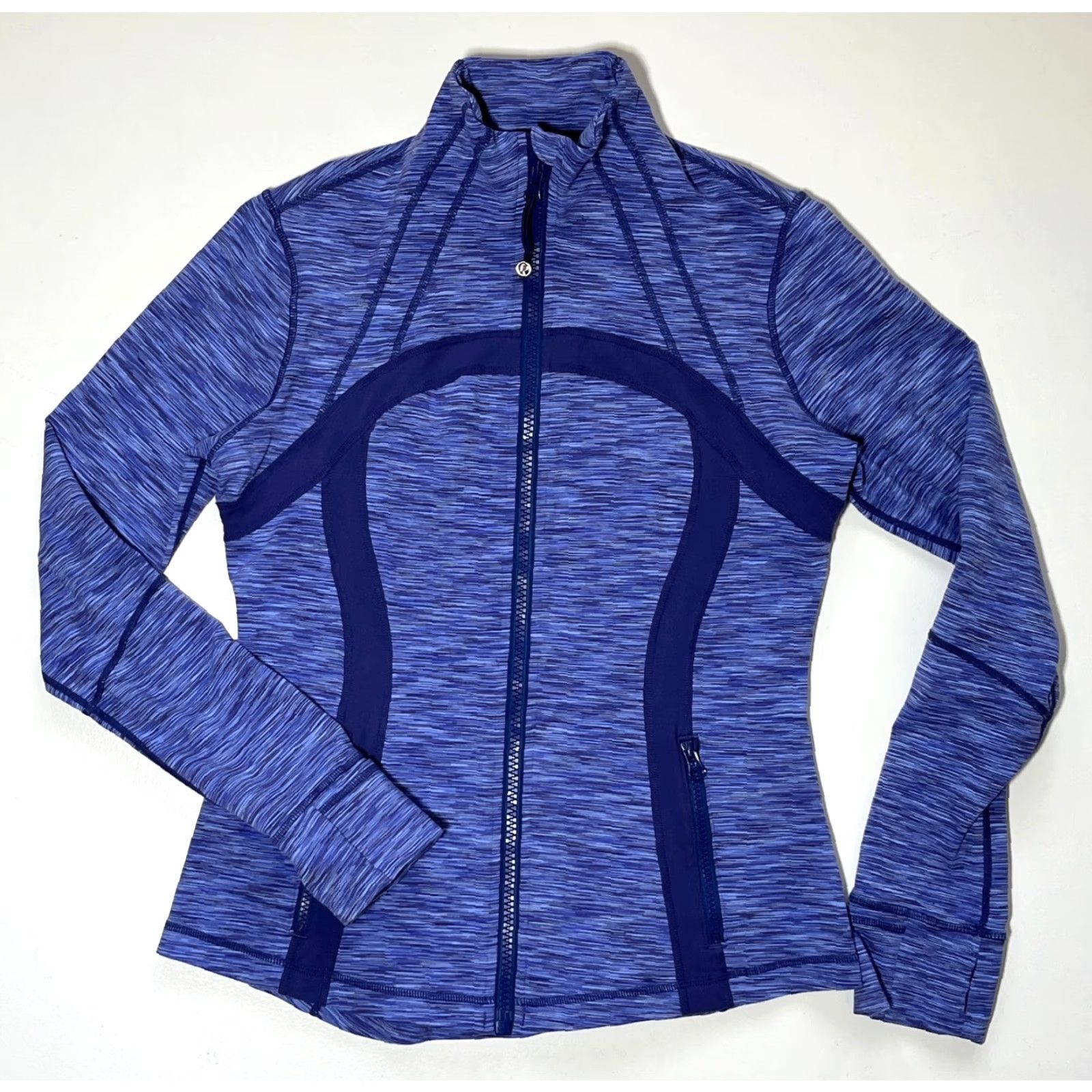 Lululemon Women’s Lululemon Define Jacket in Blue Spacedye Pattern Sz 10 Size L / US 10 / IT 46 - 3 Thumbnail