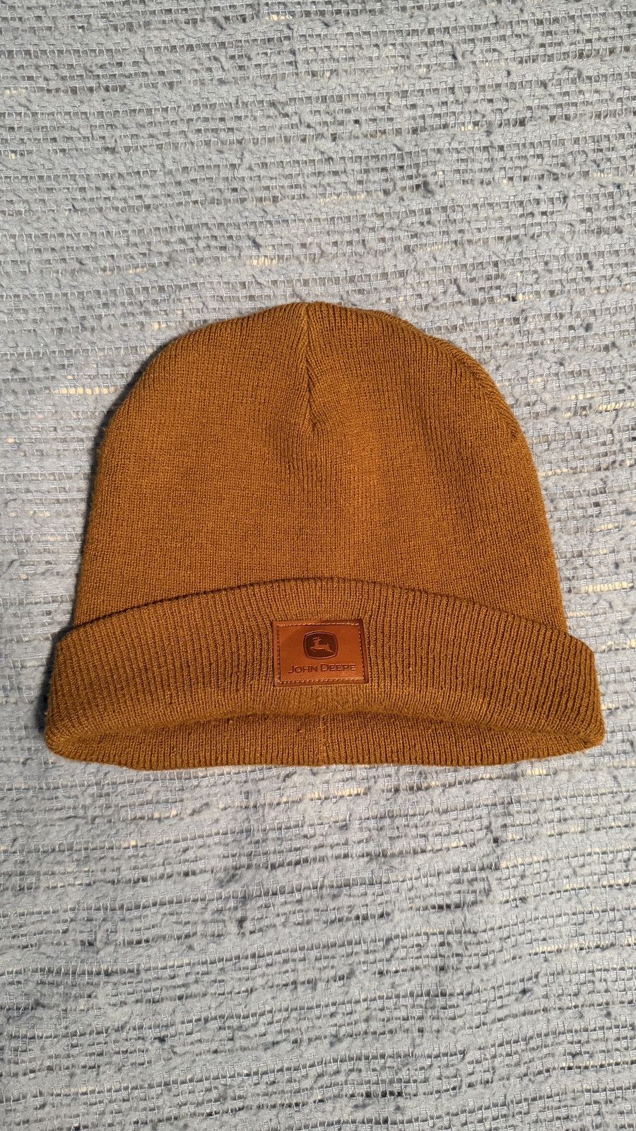 John Deere John Deere Orange Brown Beanie Hat Size ONE SIZE - 1 Thumbnail