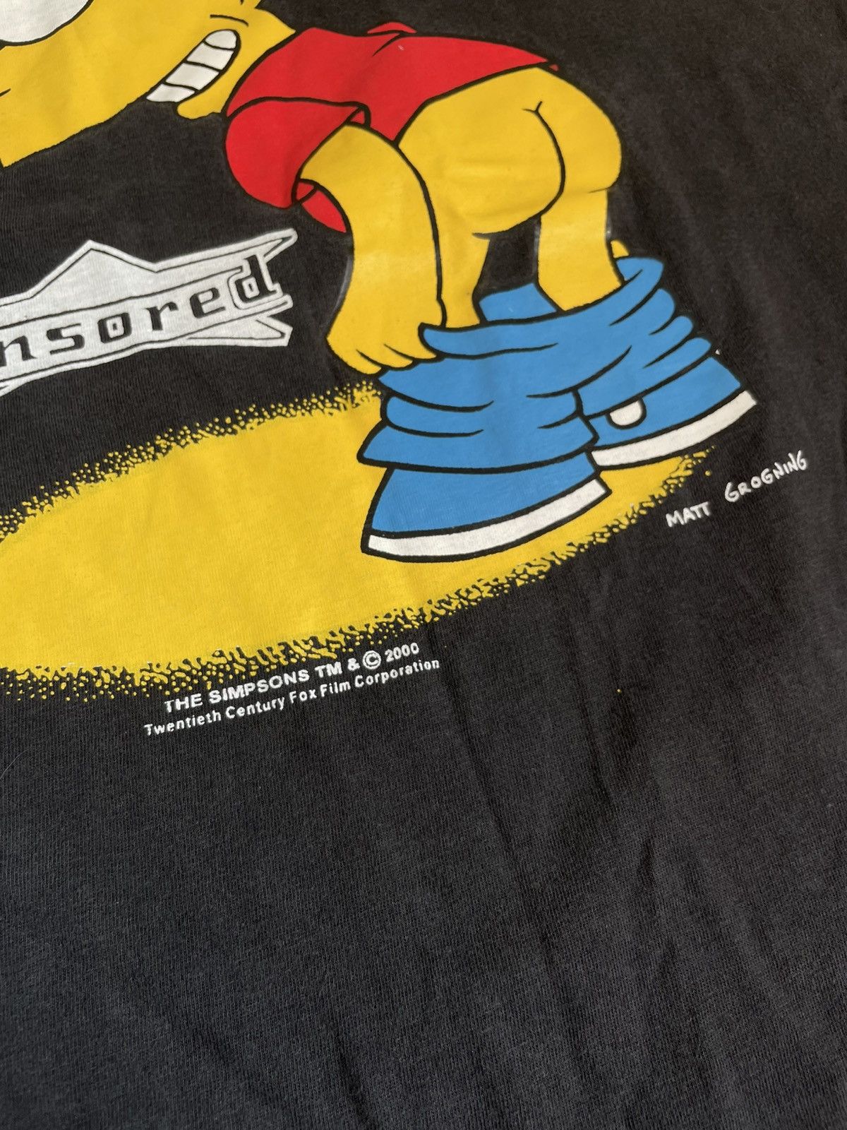 Star Wars × The Simpsons Rare Official 2000 The Simpsons Bart Ass Censored Tee Y2k Size US L / EU 52-54 / 3 - 5 Thumbnail