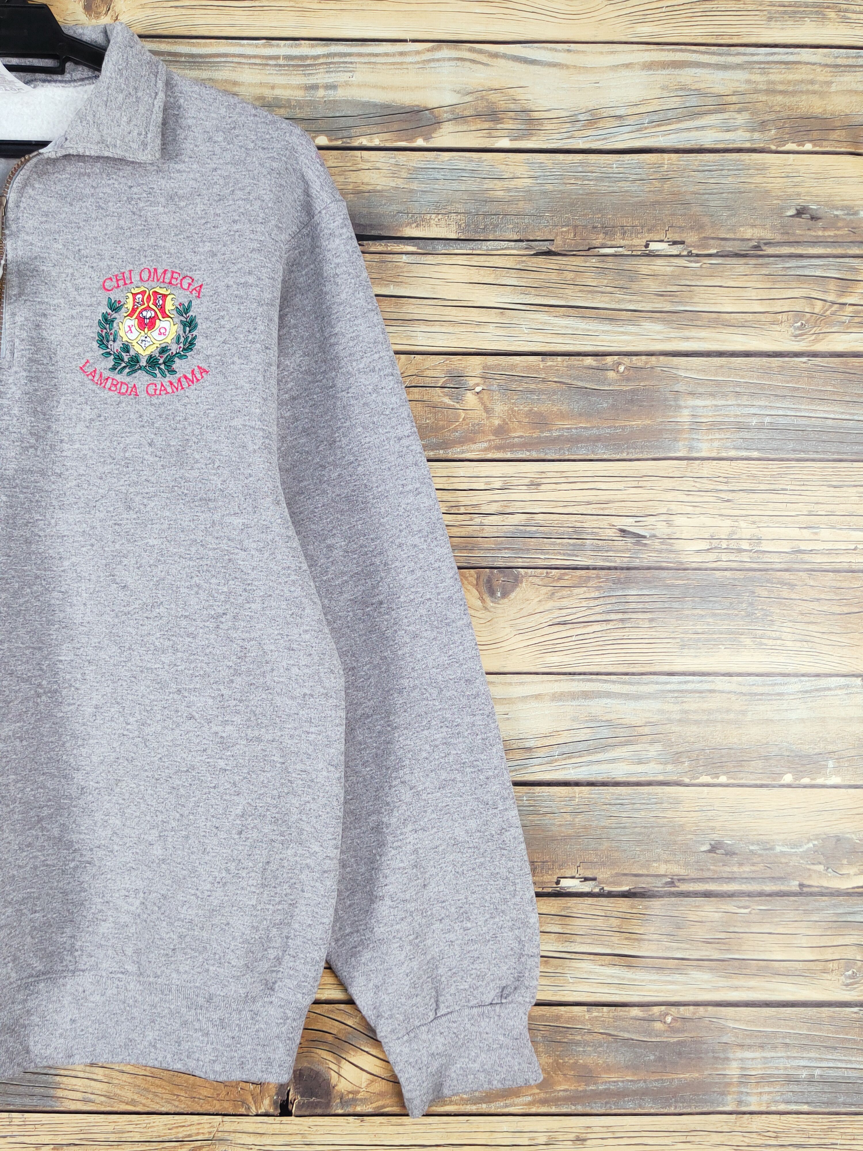 Vintage Chi Omega Lambda Gamma university virginia Sweatshirt #W1160 Size US M / EU 48-50 / 2 - 5 Thumbnail