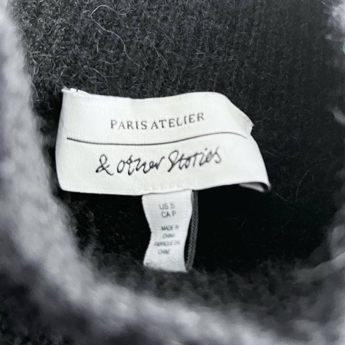 & Other Stories Ruffled Turtleneck Knit Sweater Black Women