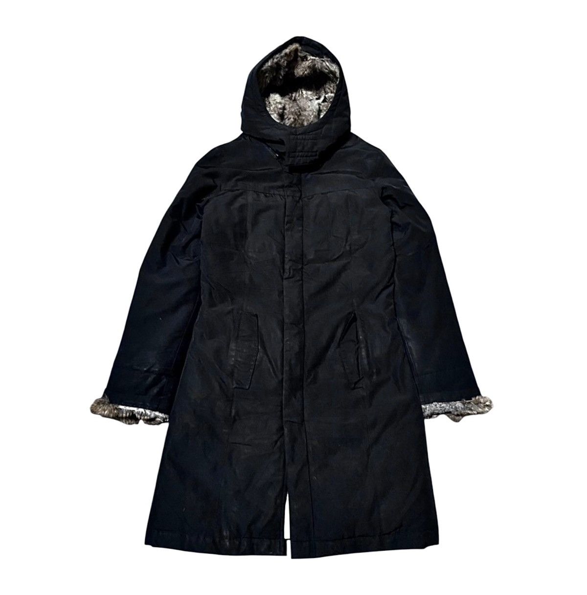 Woolrich Woolen Mills Women's Woolrich Luxury Boulder Fur Black Parka Jacket Size XS / US 0-2 / IT 36-38 - 1 Thumbnail