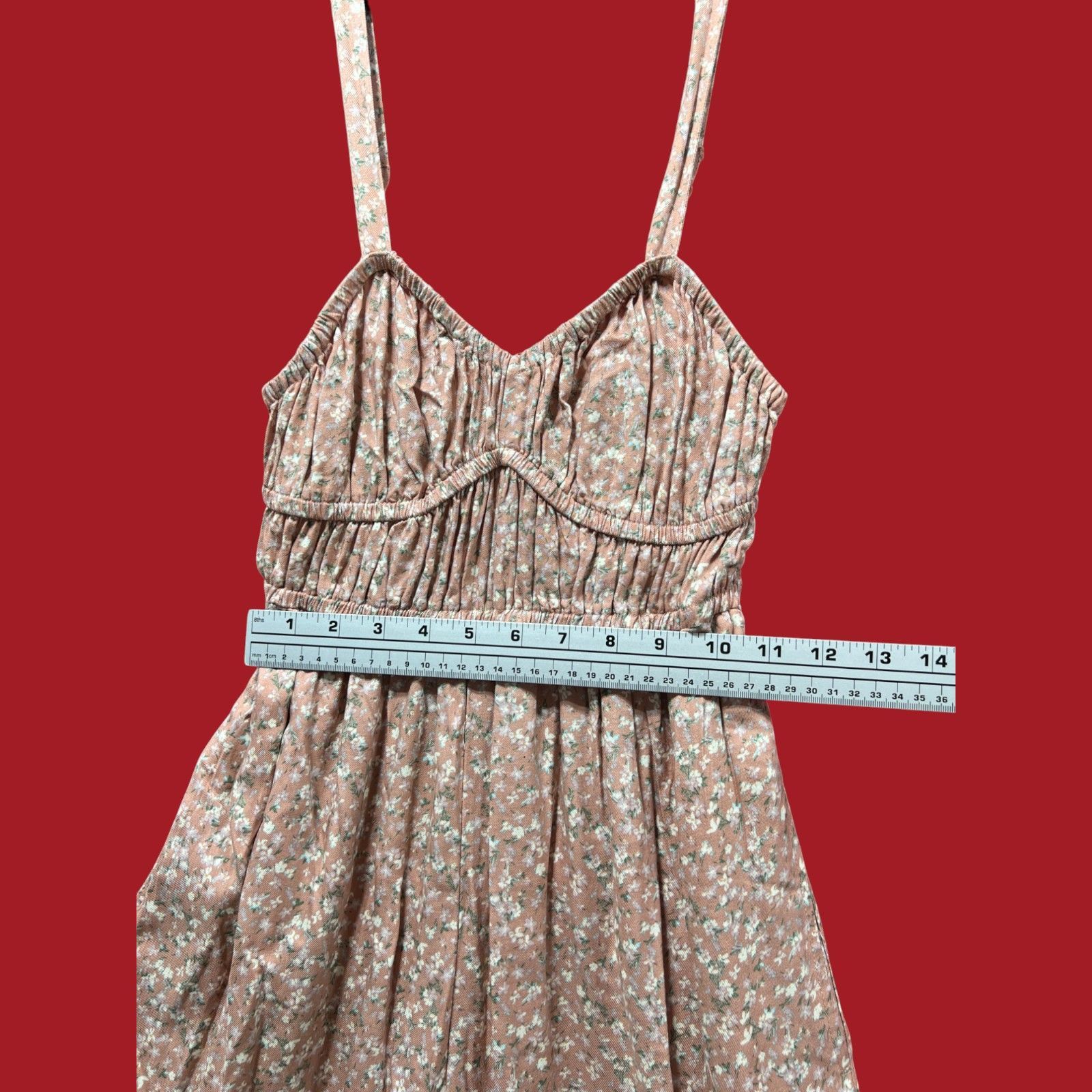 Arizona Jean Co. Arizona - Women's Sleeveless Jumpsuit - Juniors - Beige Flor Size 22" - 6 Thumbnail