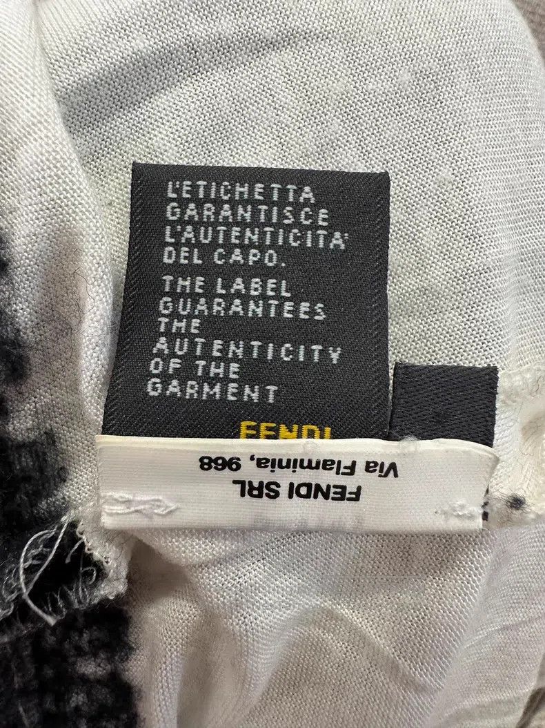 Fendi Fendi Gray and white, women's short-sleeved tee, wool blen Size XS / US 0-2 / IT 36-38 - 6 Thumbnail