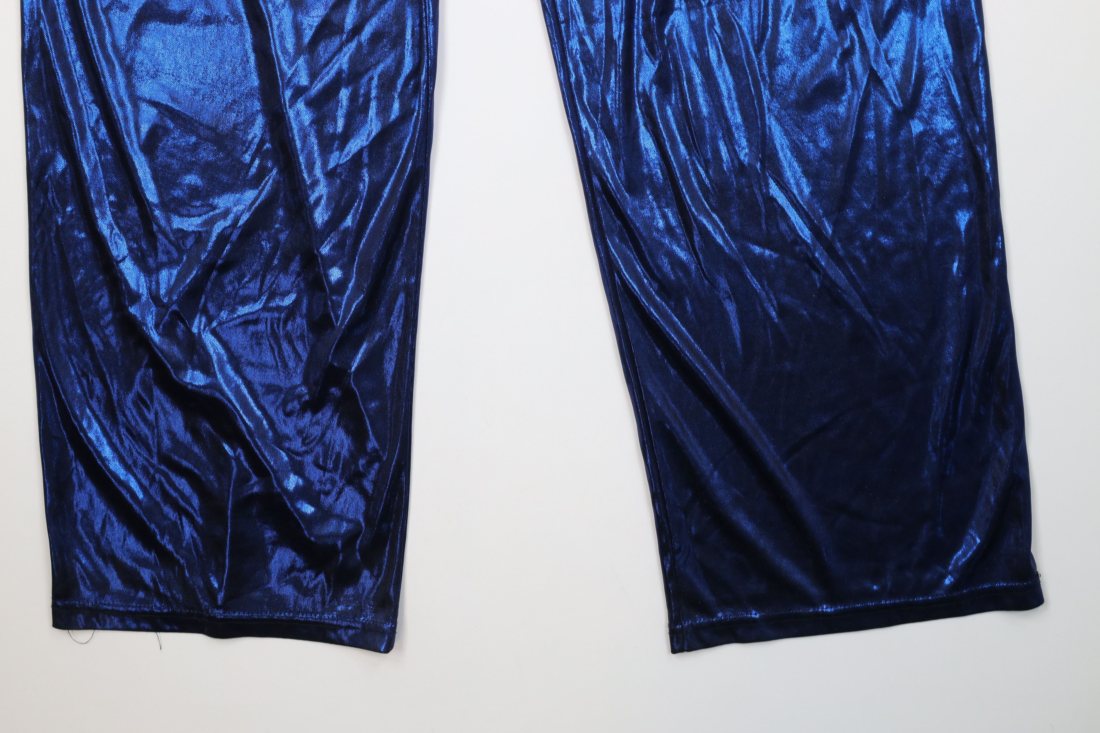 Vintage Vintage 90s Streetwear Metallic Flared Wide Leg Pants USA Size 25" / US 0 / IT 36 - 4 Thumbnail