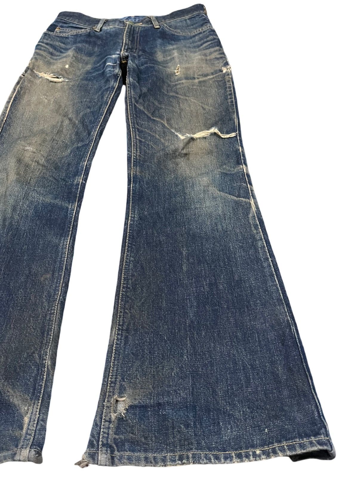 Lee Vintage Lee Rider Flare Bell Bottom Made in Nippon Denim Size US 31 - 3 Thumbnail