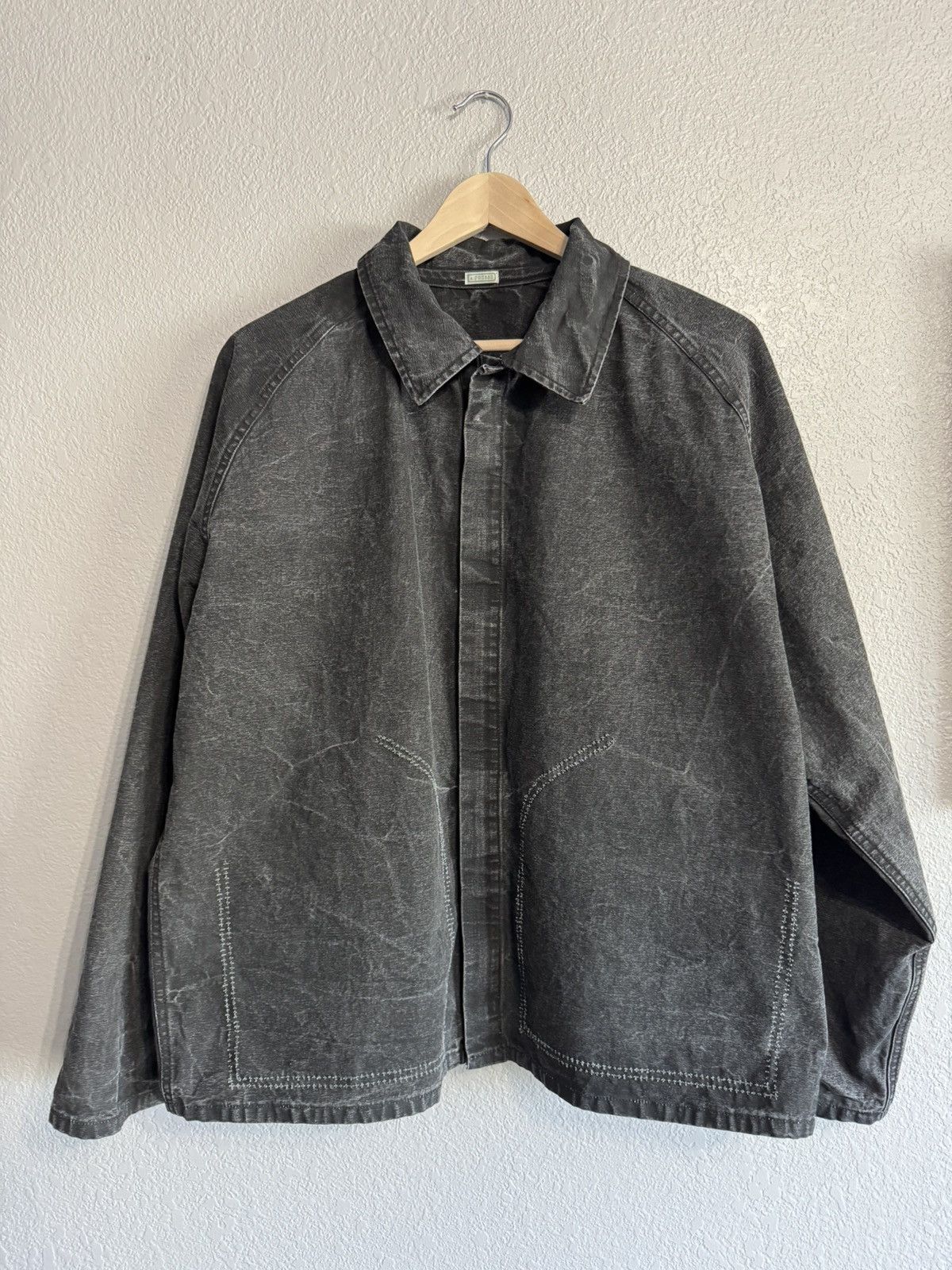 A.PRESSE Vintage Black Linen Coverall | Grailed