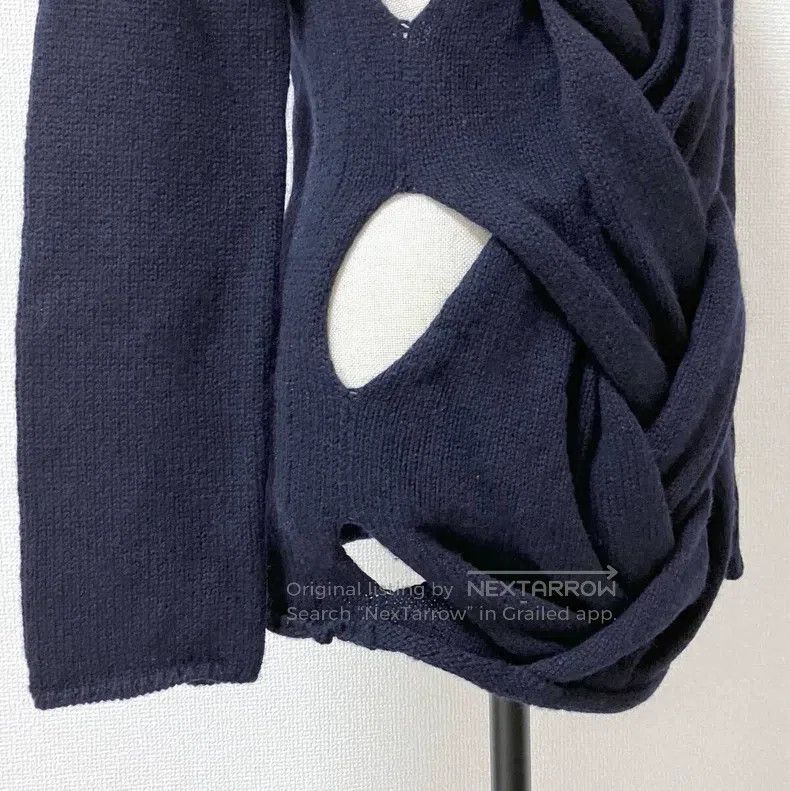 Comme des Garcons Comme Des Garcons Navy cabled sweater Size S / US 4 / IT 40 - 8 Thumbnail