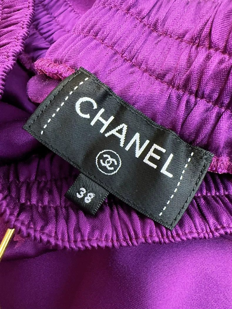 Chanel Chanel 22A handicraft workshop purple crystal purple satin Size 25" / US 0 / IT 36 - 5 Thumbnail
