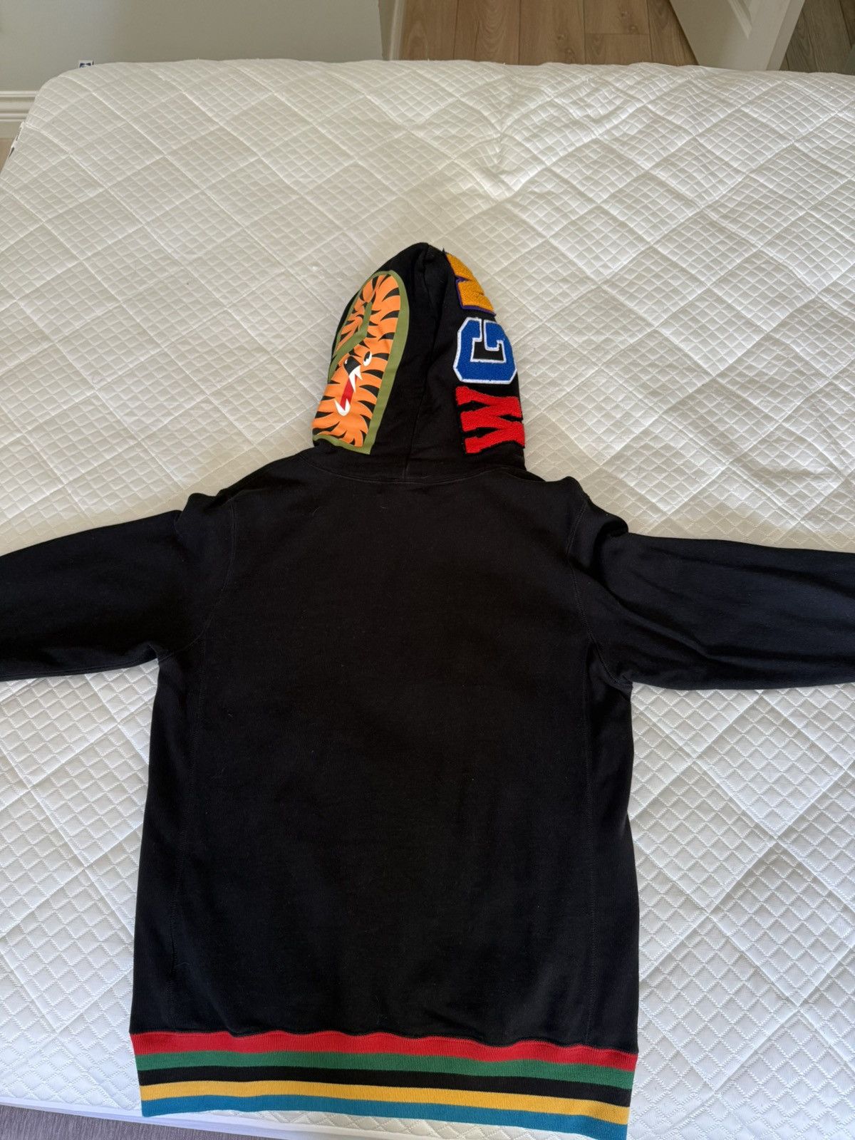 Bape World Gone Mad Black Bape Hoodie with Multi Colour Trim Size US M / EU 48-50 / 2 - 2 Thumbnail