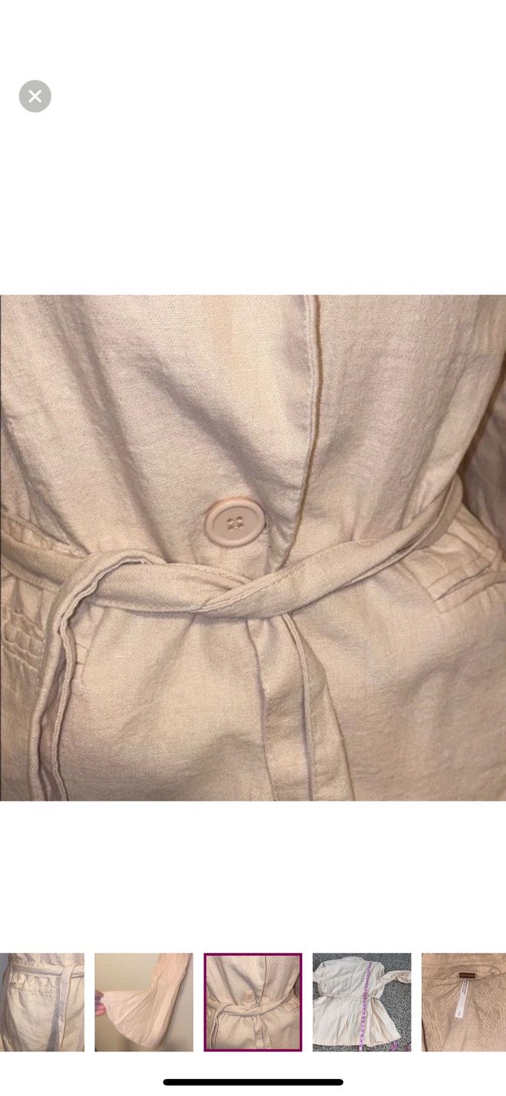 Free People Free people small flared sleeved linen blazer Size S / US 4 / IT 40 - 3 Thumbnail